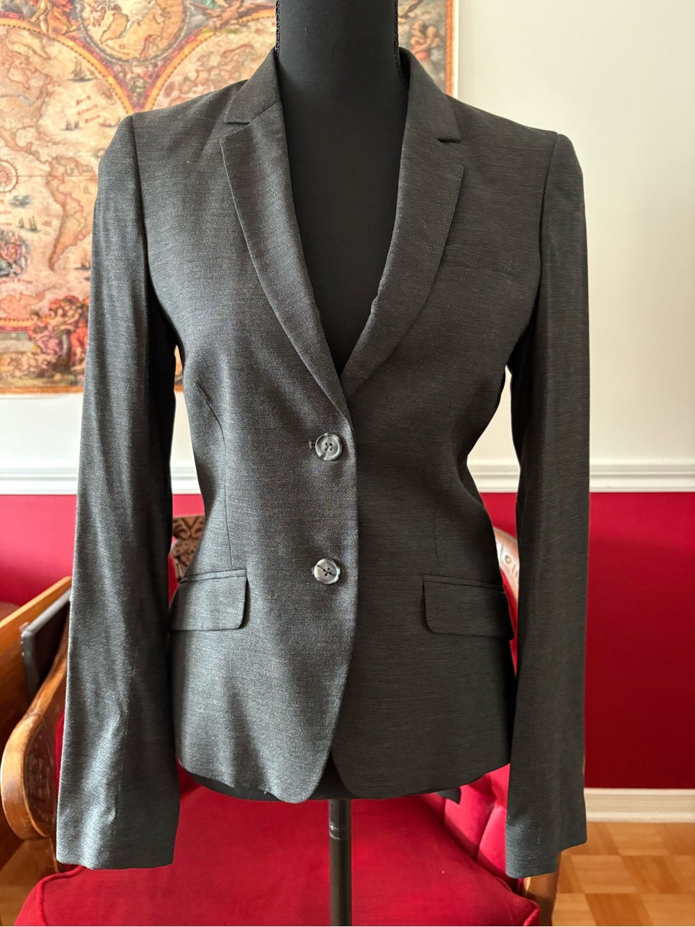 Tiger of Sweden Dark Gray Tailored Two-Button Blazer